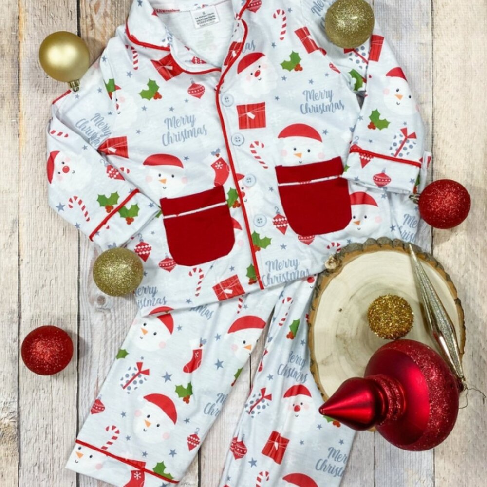 Jolly Snowman Boys 2pc Pajama Set for Christmas